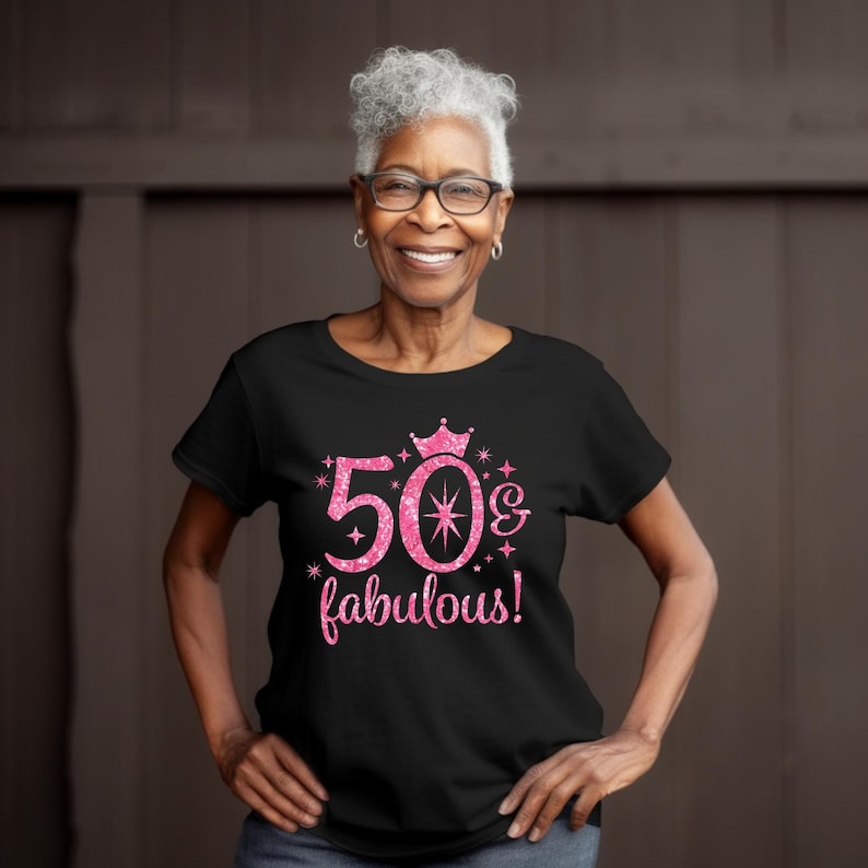 50 and fabulous PNG 50th birthday shirt Women Fiftieth Bar crawl Shirt Crown Svg Turning 50 party gift idea for 50 and fabulous since 1974