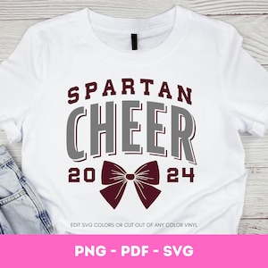 Spartan Cheer Bow SVG PNG Cut File Fall Sports School Mascot Design ...