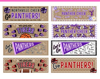 Banner 2x6 Cheer Team Butcher Paper Template Senior Night Banner Template: Canva DIY Project