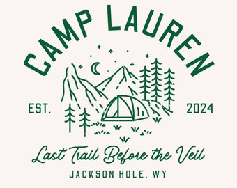 Bach Camp Logo Template Editable Camp Bach Logo Bachelorette Party Camp Shirts Bride Camp Name Theme Canva Logo Template Adventure Bride