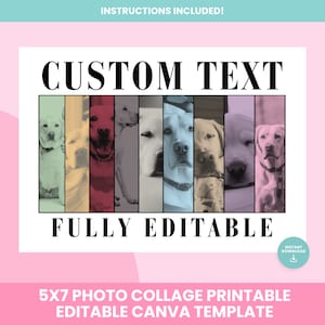 Eras Template Editable 5x7 Invitation Photo Grid Eras Themed Birthday Party Create Your Own Eras  Theme Invitation Graduation Announcement