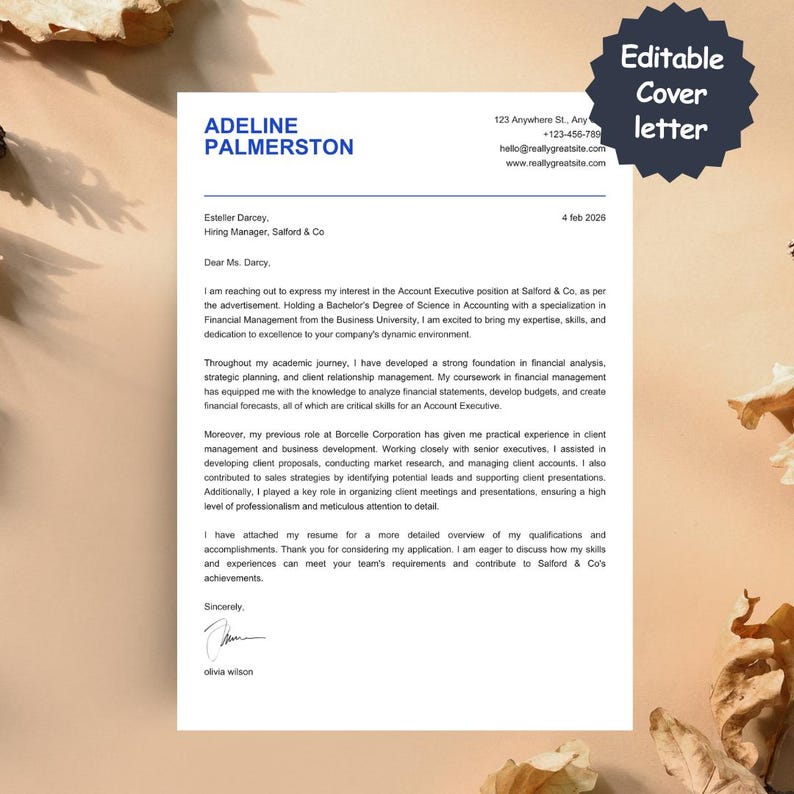ATS Resume Template With Photo | Professional CV Word Google Docs ...