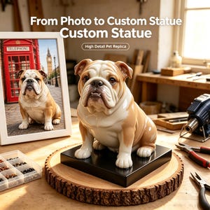 Custom 3D Printed Dog Memorial Figurine From Photo,Personalized Dog Sculpture, Custom Pet Memorial Gift, Loss of Dog Remembrance Figure