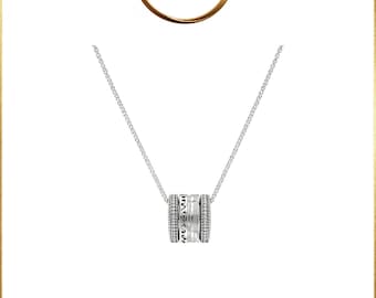 New Silver Loving Heart Open Heart Logo Necklace 45cm,925 Sterling Silver Necklaces,Fits European Bracelets and Necklaces