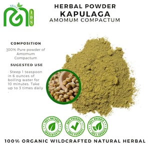 Polvo de cardamomo puro de Java (Amomum compactum) 100% natural, fresco, orgánico y recolectado en la naturaleza.