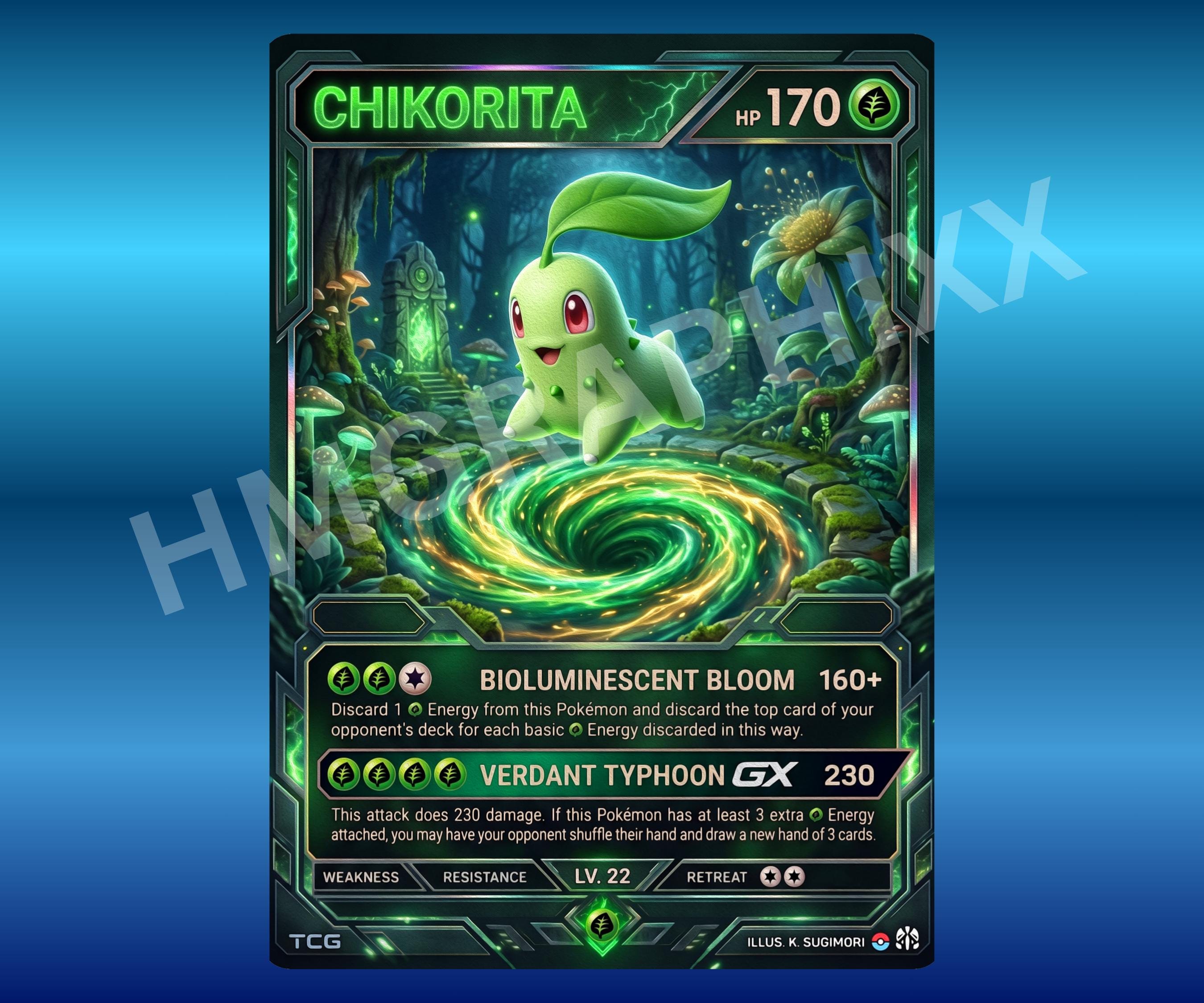 shiny chikorita pokemon card - 5/214 Grass Colorless Run Around Switch this Pokmon with 1 of your Benched Pokmon Pokemon 2152 Shiny Chikorita Pokedex: