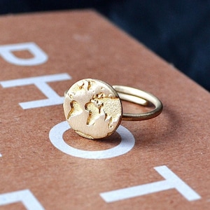 Bague carte du monde, cadeau de voyage, bague de voyage, bijoux de voyage, cadeau voyageur, cadeau pour femme, cadeau meilleure amie, bague moyenne, chevalière