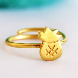 Pineapple Ring,Pineapple Jewelry,Pineapple Gifts,Ananas ring,Tropical Ring,Fruit Ring,Birthday Gift,Fun Ring,Best Friend Gift,Gift for Women