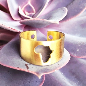 Afrikanischer Ring, Karte von Afrika, afrikanischer Schmuck, afrikanisch inspiriert, Afrika Umriss, Umriss von Afrika, afrikanische Geschenke, Afrika Karte, Afrika Ring