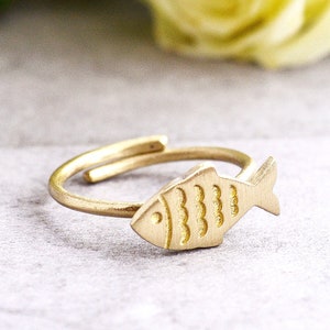 Fish Ring, Fish Lover Gift ,Fish Jewelry ,Sea Jewelry, Gold Fish Ring, Ocean Jewelry, Fishing Gifts, Fish Jewellery, Silver Fish Ring