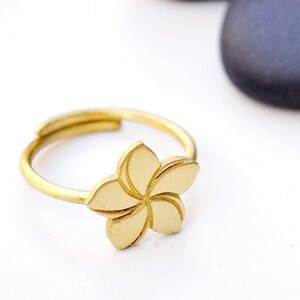 Anello Plumeria, Gioielli Plumeria, Anello Frangipani, Fiore Hawaiano, Anello Aloha, Gioielli Floreali, Anelli Divertenti, Regalo per la Migliore Amica, Regalo di Compleanno