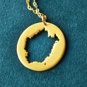 Kimolos Halskette, Kimolos Anhänger, Kimolos Insel, Umriss der griechischen Insel, Kimolos Karte, Kimolos Liebhaber, handgemachter Griechenland, Kimolos Geschenkschmuck