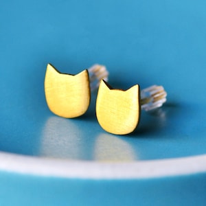 Katze Ohrringe, Katze-Liebhaber-Geschenk, Kitty Ohrringe, Kitty Ohrstecker, Katze Schmuck, Katze Ohrstecker, Tier Ohrringe, Silber Katze Ohrstecker, kleine süße Ohrstecker