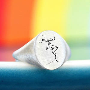 Lesbian Ring,Lesbian Wedding,Lesbian Gift,Lesbian Couple Gifts,For Girlfriend,Lesbian Pride,LGBT pride,LGBT Jewelry,Gift for her,Feminist Ri