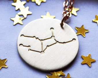 Collana con la costellazione della Vergine - Gioielli zodiacali fatti a mano