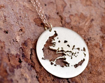 Greece Map Necklace, Greece Pendant, Greek Necklace, Greek Gift, Greece Outline, Greek Souvenir, Greek Jewelry, Map of Greece Jewelry Hellas