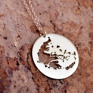 Collar con el mapa de Grecia, colgante de Grecia, collar griego, regalo griego, contorno de Grecia, recuerdo griego, joyería griega, joyería con el mapa de Grecia Hellas