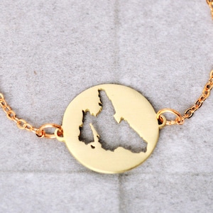 Bracciale di Cefalonia, souvenir di Cefalonia, bracciale di Cefalonia, mappa di Cefalonia, regali di Cefalonia, mappa di Cefalonia, souvenir greco, contorno di Cefalonia