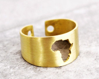 African Ring, Map of Africa, African Jewelry, African Inspired, Africa Outline, Outline of Africa, African Gifts, Africa Map, Africa Ring