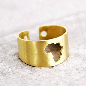 Afrikanischer Ring, Karte von Afrika, afrikanischer Schmuck, afrikanisch inspiriert, Afrika Umriss, Umriss von Afrika, afrikanische Geschenke, Afrika Karte, Afrika Ring