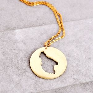 Kythira Halskette, Kythira Souvenir, Kythira Anhänger, Kythira Karte, Kythira Geschenke, Karte von Kythira, griechisches Souvenir, Kythira Umrisskarte