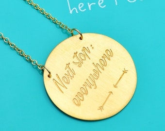 Compass Rose Necklace - Engraved Travel Jewelry, Inspirational Gift