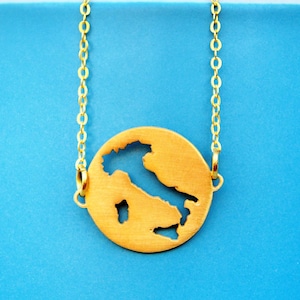 Italy Bracelet - Map of Italy Outline, Handmade Italian Souvenir Jewelry Gift