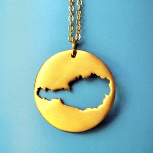 Austria Map Necklace – Handmade Outline Pendant, Austrian Souvenir Jewelry Gift