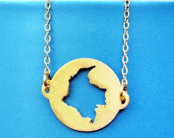 Colombia Bracelet - Map of Colombia Outline, Handmade Souvenir Jewelry Gift