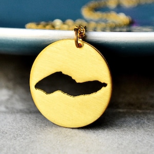 Ikaria Halskette, Ikaria Charme, Ikaria Insel, Umriss der griechischen Insel, Ikaria Karte, Ikaria Liebhaber, handgemachter Griechenland, Ikaria Geschenk, griechischer Schmuck