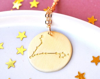 Collar de la constelación de Piscis - Joyería del zodiaco hecha a mano