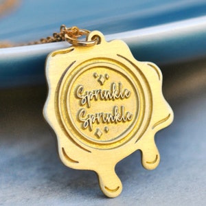Colar Sprinkle Sprinkle, Pingente de Energia Feminina de Amor Próprio Feito à Mão, Joia "Abençoe Seu Coração", Frase Motivacional para Mulheres Brilhantes em Encontros
