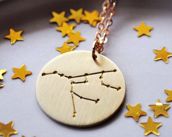 Ursa Major Constellation, Ursa Major Charm, Astronomy Necklace, Ursa Major Gift,Ursa Major Necklace,Big Dipper Jewelry,Celestial Necklace