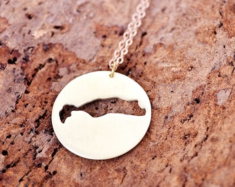 Kos Necklace, Kos Island, Kos Outline, Kos Gift ,Kos Souvenir, Kos Map,Greek Jewelry,Kos Greece,Greek Souvenir,Greek Gift,Greek Island