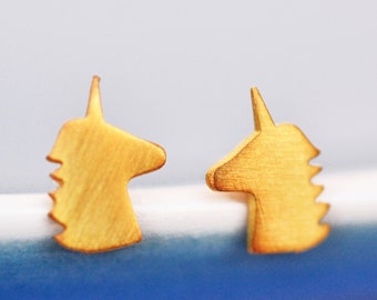 Unicorn Studs, Tiny Silver Studs, Pegasus Earrings, Unicorn Earrings, Unicorn Gift, Unicorn Jewelry,Pegasus Studs ,Silver Unicorn Studs