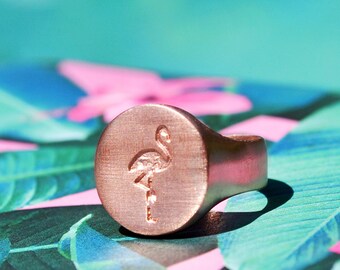 Flamingo Ring,Flamingo Gifts,Flamingo Jewelry,Pinky Promise,Gift for Women,Exotic Tropical Ring,Bahamas Bird/Joyful Jewelry/Christmas Friend