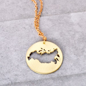 Collier carte de la Russie, pendentif de la Russie, collier russe, cadeau russe, contour de la Russie, souvenir russe, breloque de la Russie, bijoux russes