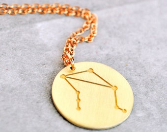 Libra Necklace, Zodiac Necklace, Libra Constellation, Astrology Necklace, Libra Charm, Libra Gifts, Horoscope Necklace, Zodiac Sign