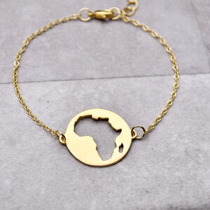 Pulsera de África, dije de África, dije de mapa de África, contorno de África, mapa de África, regalos africanos, joyería africana, inspiración africana, recuerdo de África