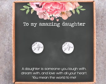 Daughter Gift,Mother Daughter Gift,Gift for Daughter,Father Daughter Gift,Daughter Birthday,Daughter Earrings,Graduation/Christmas Ideas