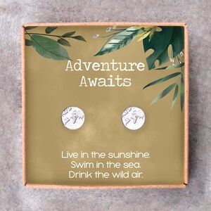 Beste Freundin Ohrringe, BFF Geschenke, BFF Ohrstecker, Seelen Schwester, Reise Geschenk, Reise Buddy, Reise Schmuck, Wanderlust Geschenk, Reise Schmuck