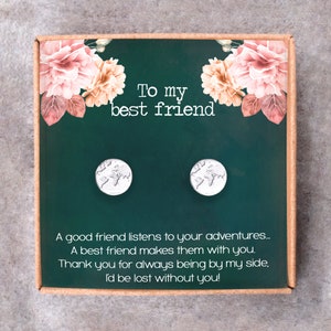 Reise Geschenk, beste Freundin Ohrringe, BFF Geschenk, Fernweh Geschenk, Reise Schmuck, Weltkarte Ohrring, Reise Schmuck Globetrotter