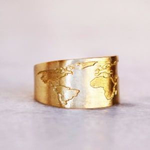 World Map Ring, Globe Ring, Travel Ring, Travel Gift for Women, Travel Jewelry, Inspirational Gift, Traveller Graduation Gift, Wanderlust image 6