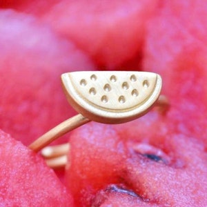 Watermelon Ring,Fruit Jewelry,Watermelon Jewelry,Fruit Ring,Summer Jewelry,Watermelon Gift,Fun Rings,Gift for Women,Birthday Gift,Food Jewel