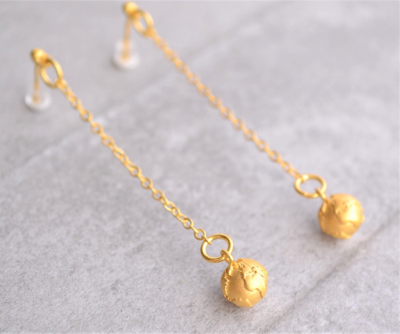 Globe Earrings / World Map Earrings /travel Jewelry /travel Etsy