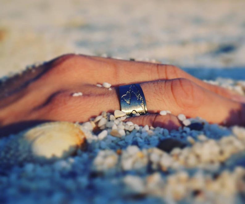 World Map Ring, Globe Ring, Travel Ring, Travel Gift for Women, Travel Jewelry, Inspirational Gift, Traveller Graduation Gift, Wanderlust image 7