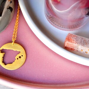 Handgefertigte Spanien Map Halskette - Handgemachter Umriss Anhänger Bild 2