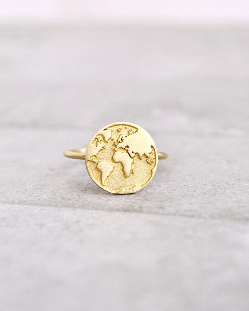 World Map Ring/Travel Ring/Travel Gift/Valentines Etsy