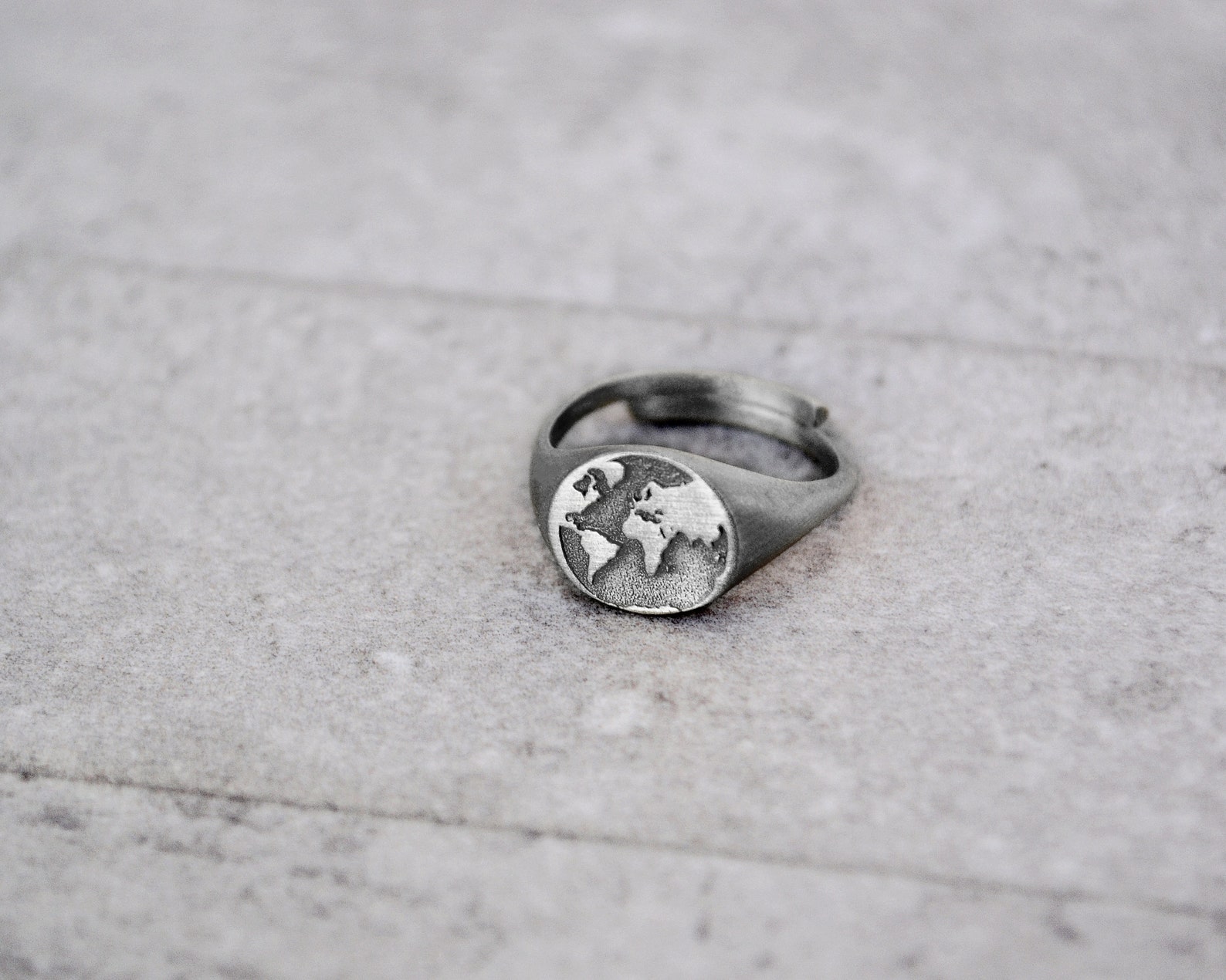 World Map Ring Ring Men/Globe Ring/Mens Ring/Boyfriend Etsy