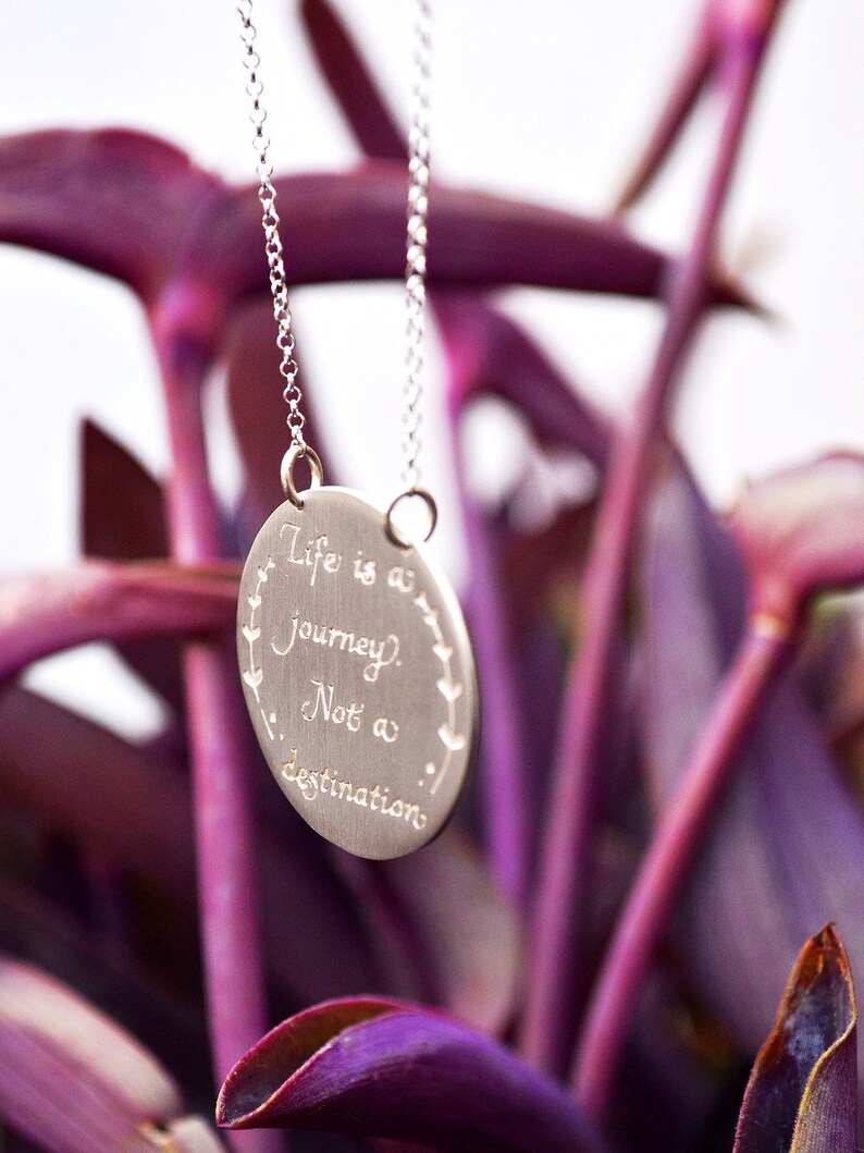 Life is a Journey/not A Destination/ Compass Necklace Etsy